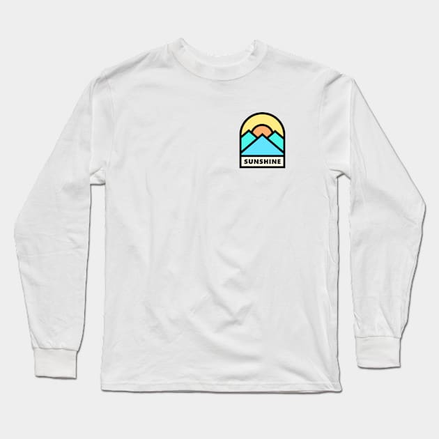 Sunshine BC Retro Badge Long Sleeve T-Shirt by modeoftravel